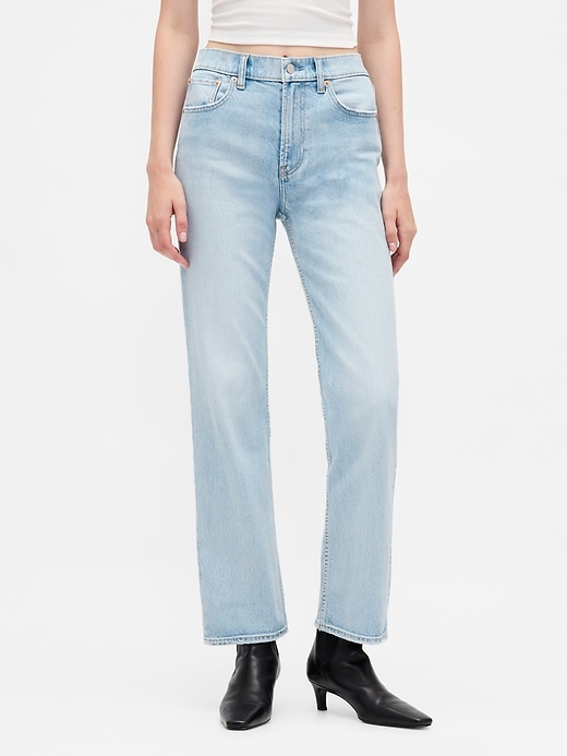 jeans aderenti e dritti a vita alta anni 90