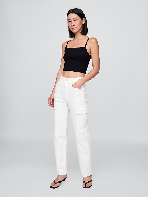 jeans cargo larghi anni 90 a vita media