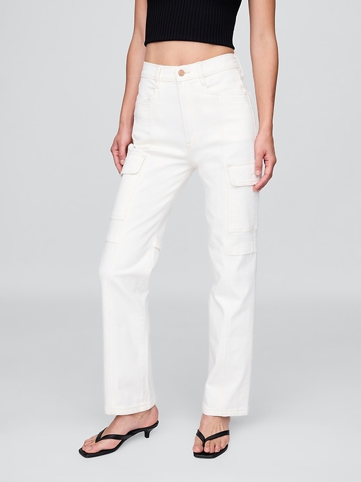 jeans cargo larghi anni 90 a vita media