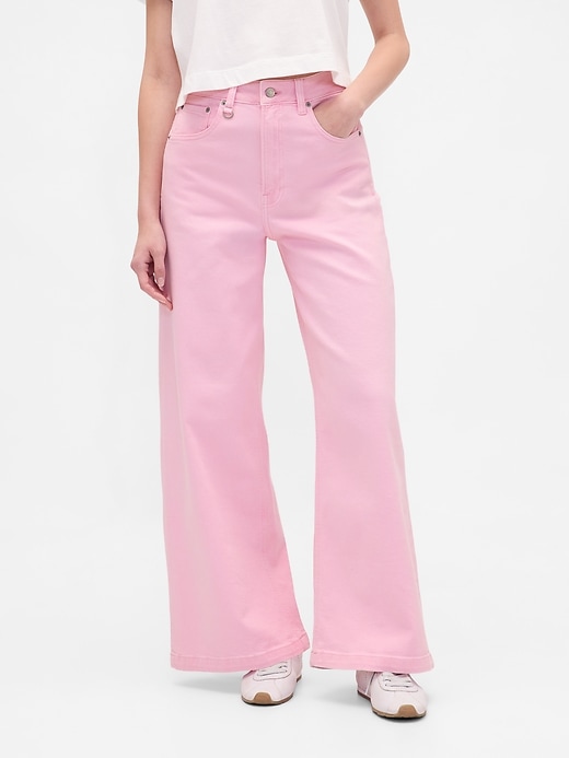 jeans a gamba larga sky high rise stride