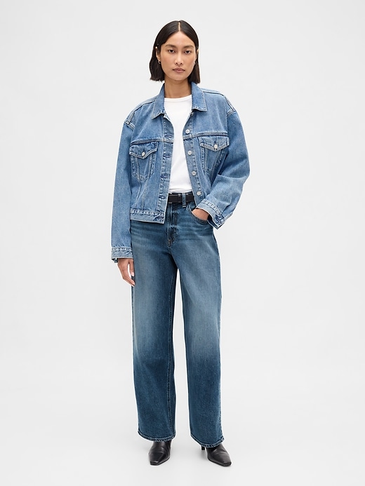 jeans larghi a vita alta anni 90