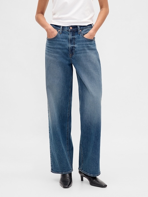 jeans larghi a vita alta anni 90
