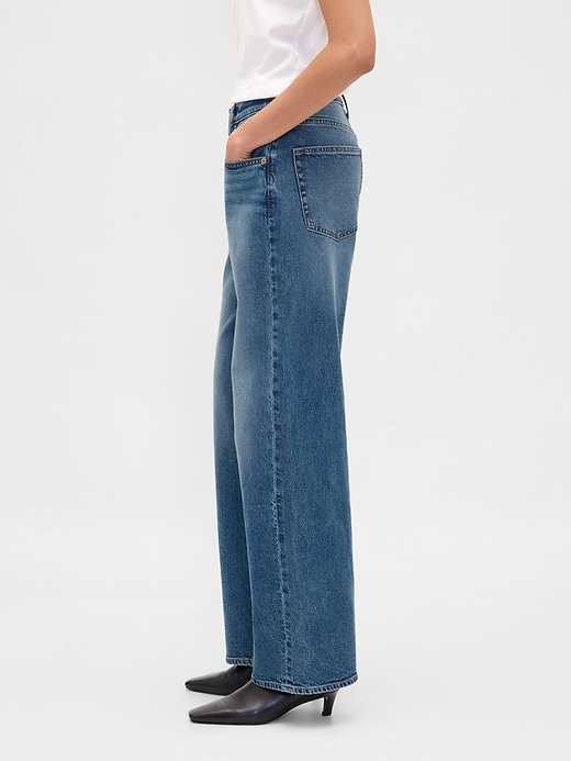 jeans larghi a vita alta anni 90