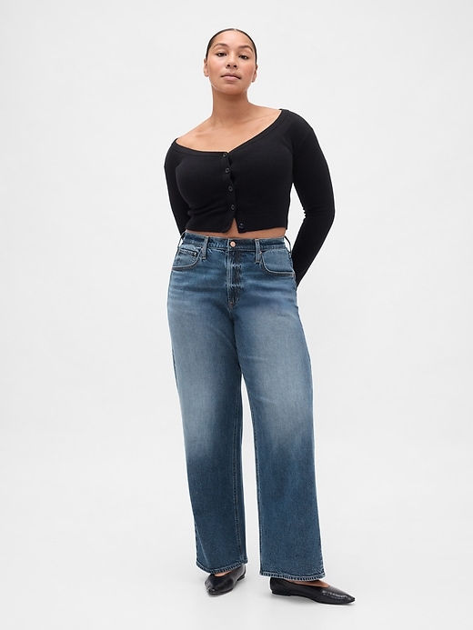 jeans larghi a vita alta anni 90
