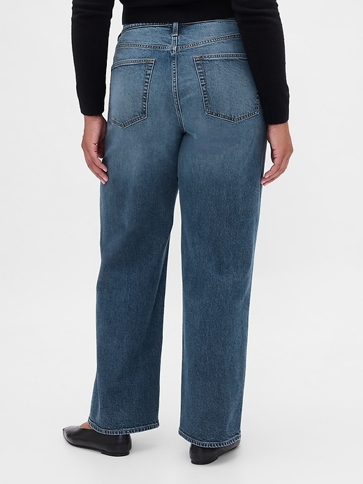 jeans larghi a vita alta anni 90