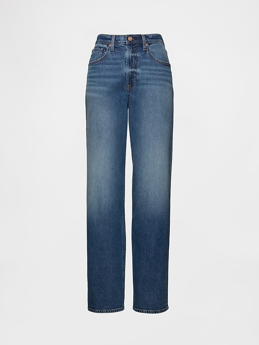 jeans larghi a vita alta anni 90