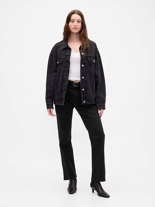 jeans dritti slim a vita alta anni 90