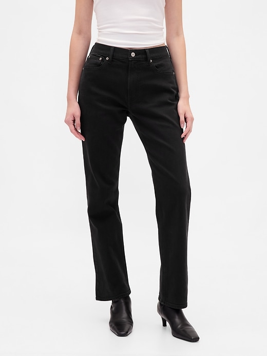 jeans dritti slim a vita alta anni 90