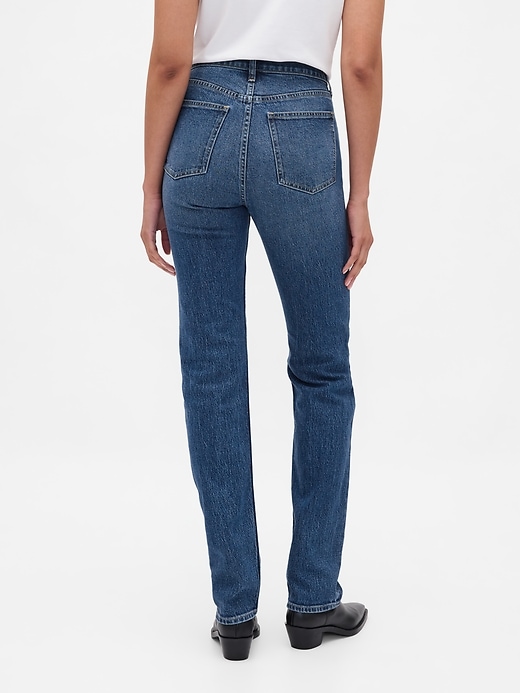 jeans dritti slim a vita alta anni 90