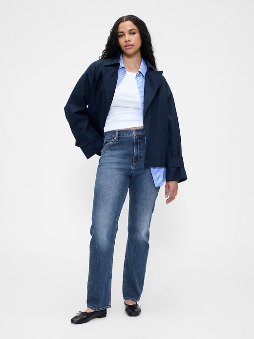 jeans dritti slim a vita alta anni 90
