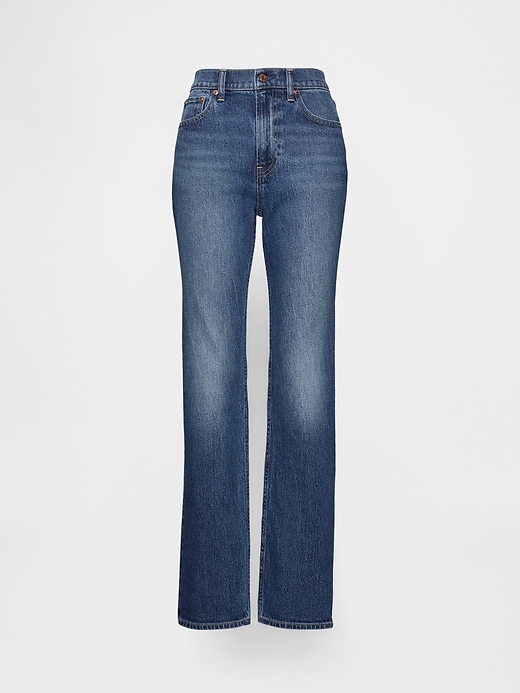 jeans dritti slim a vita alta anni 90