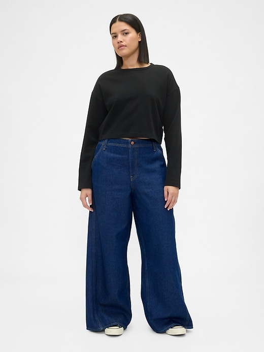 jeans larghi ultra morbidi a vita media