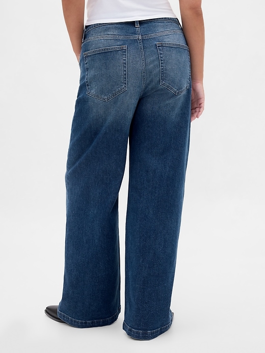 jeans a gamba larga con vita a v e vita alta stride