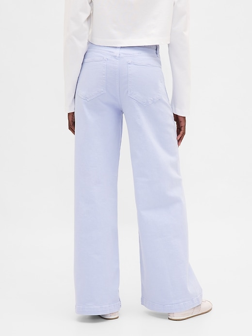 jeans a gamba larga stride a vita alta extra