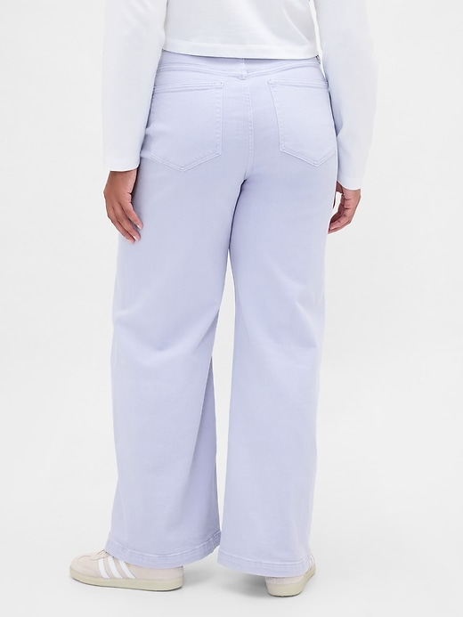 jeans a gamba larga stride a vita alta extra