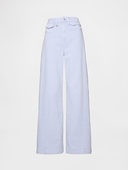jeans a gamba larga stride a vita alta extra