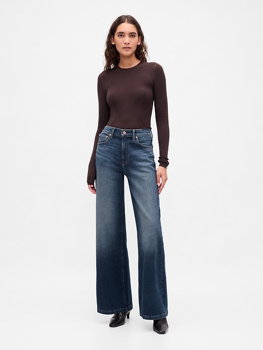 jeans a gamba larga high stride