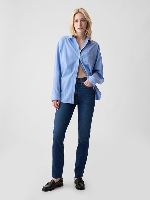 jeans slim vintage a vita alta