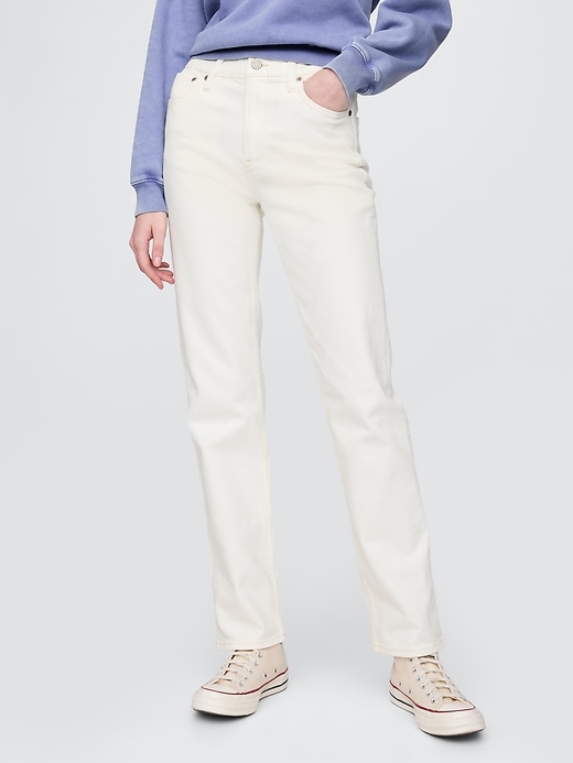 jeans dritti slim a vita alta anni 90
