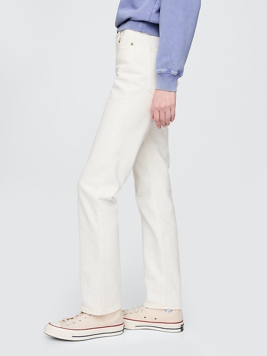 jeans dritti slim a vita alta anni 90