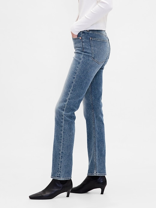 jeans dritti slim a vita alta anni 90
