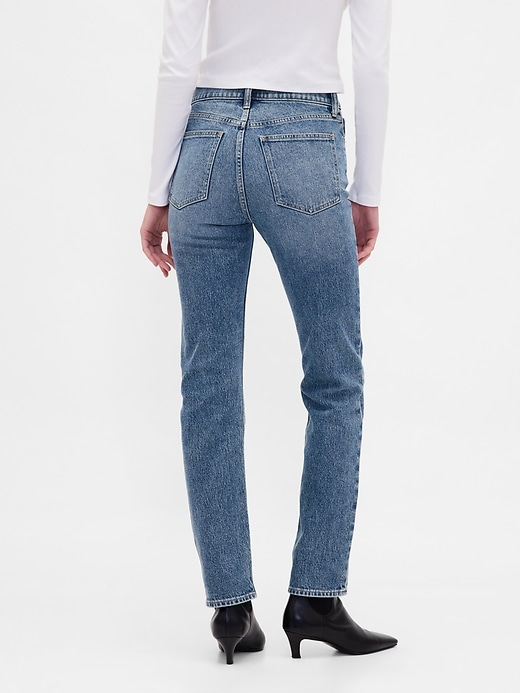 jeans dritti slim a vita alta anni 90