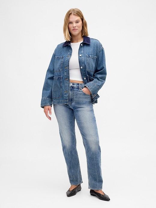 jeans dritti slim a vita alta anni 90