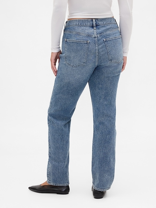 jeans dritti slim a vita alta anni 90