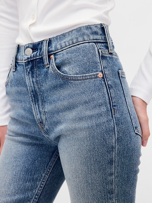 jeans dritti slim a vita alta anni 90