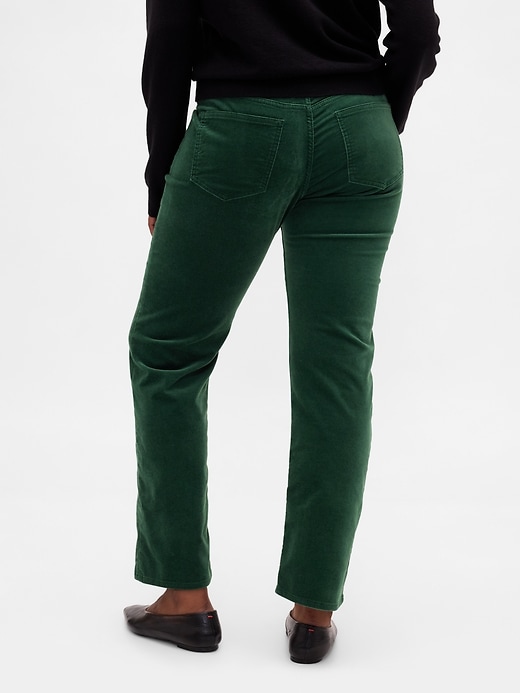 pantaloni dritti slim in velluto a vita bassa anni 90