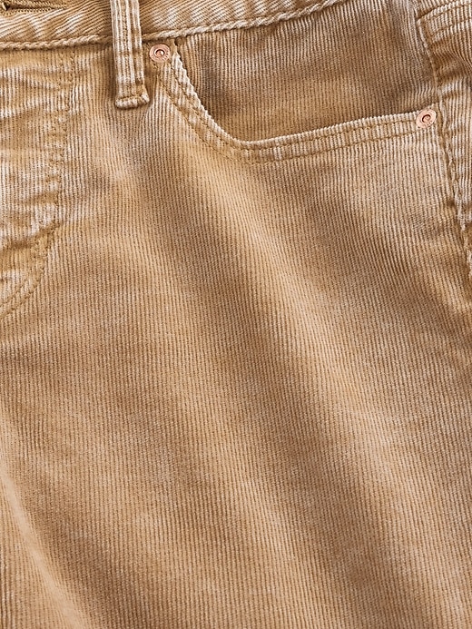 pantaloni lunghi e attillati in velluto a coste a vita bassa