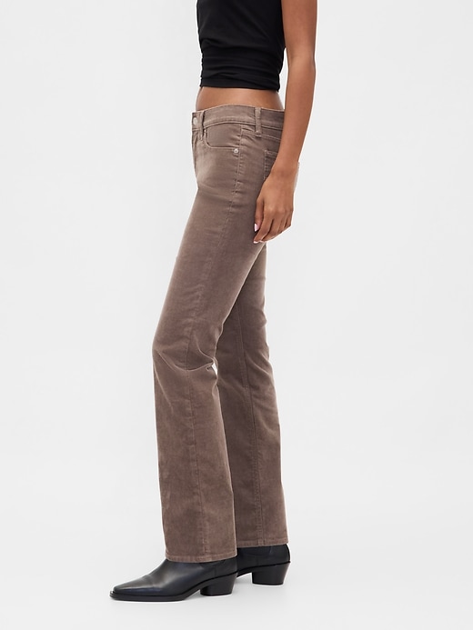 pantaloni dritti slim in velluto a coste a vita bassa anni 90