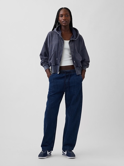 jeans easy barrel a vita alta