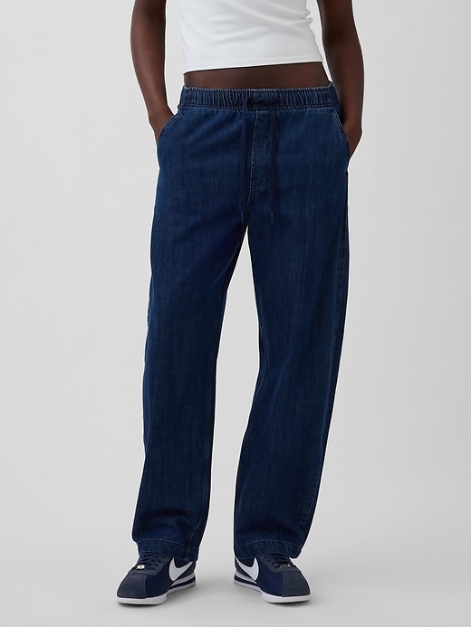 jeans easy barrel a vita alta