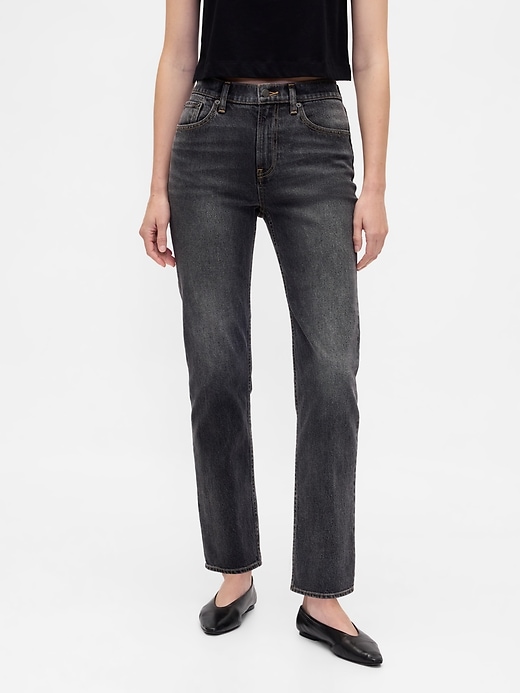 jeans dritti slim a vita alta anni 90