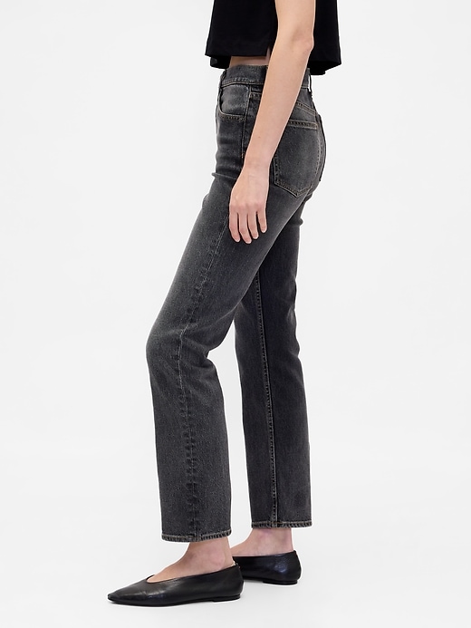 jeans dritti slim a vita alta anni 90