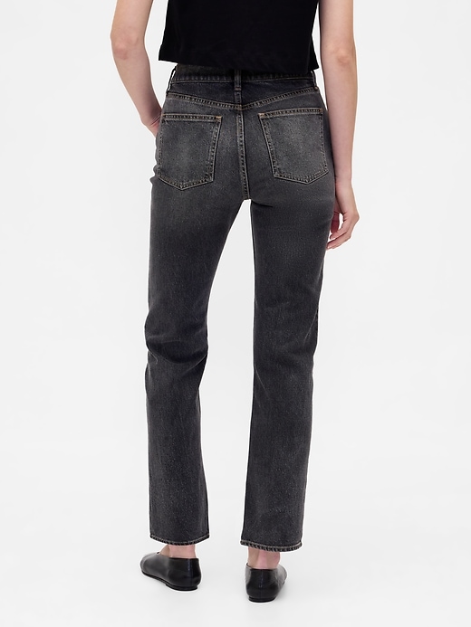 jeans dritti slim a vita alta anni 90