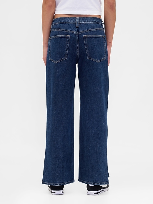 jeans larghi anni 90 con coulisse a vita bassa