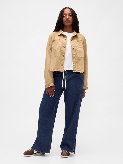 jeans larghi anni 90 con coulisse a vita bassa