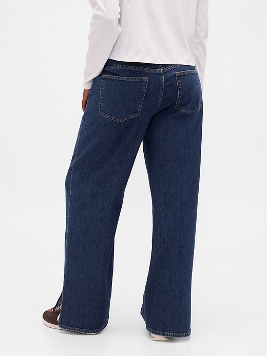 jeans larghi anni 90 con coulisse a vita bassa