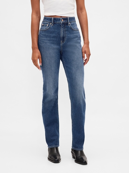 jeans slim dritti a vita alta anni 90