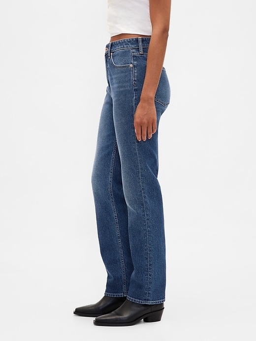 jeans slim dritti a vita alta anni 90