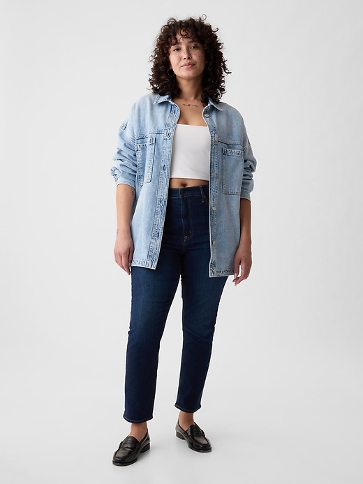 jeans slim vintage a vita alta