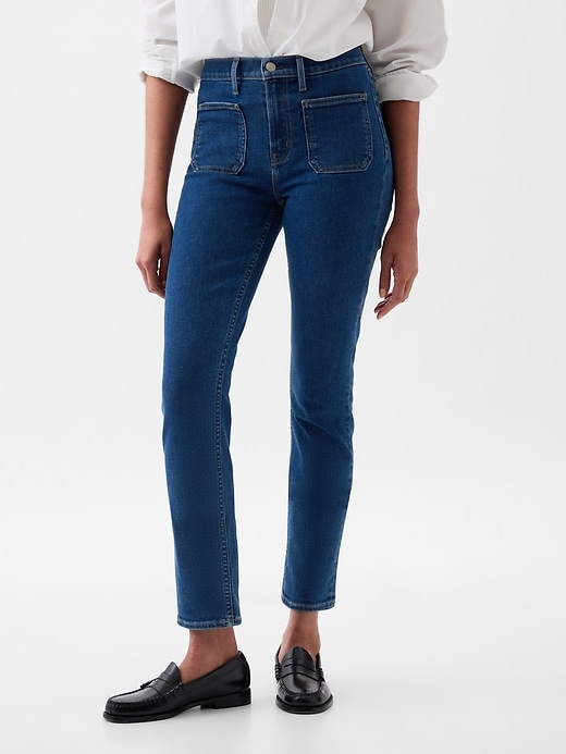 jeans vintage slim a vita media