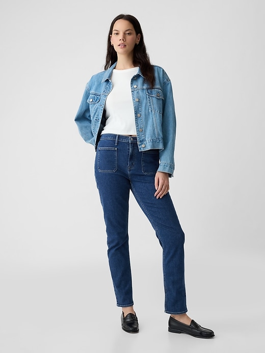 jeans vintage slim a vita media