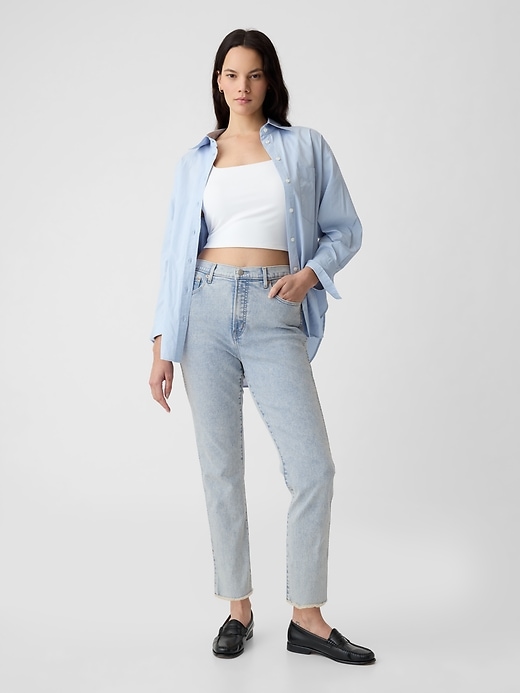 jeans slim vintage a vita alta