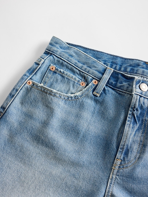 jeans dritti rilassati e rigidi a vita media