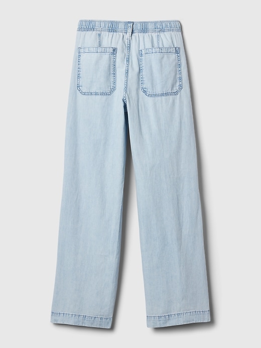 pantaloni a gamba larga in denim