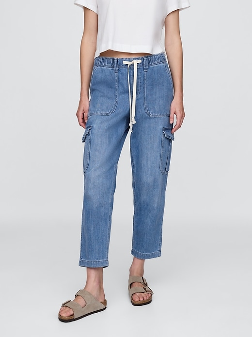 pantaloni cargo in denim