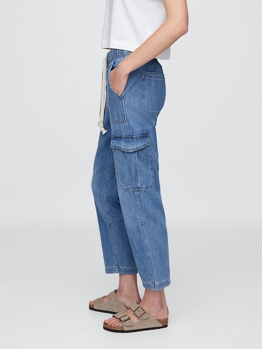 pantaloni cargo in denim
